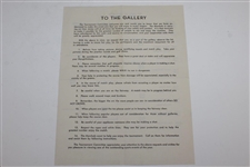1949 PGA Championship at Hermitage CC Ticket #29533 with Draw Sheet