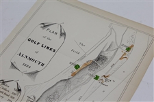 Circa Late 1880's Plan of the Golf Links at Alnmouth - 7 x 18 - Previously Folded
