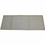 Circa Late 1880's Plan of the Golf Links at Alnmouth - 7 x 18 - Previously Folded