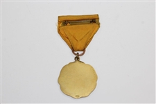 Circa 1935 Hackensack Golf Club Medal with Bar Pin & Ribbon in Gold Wash by John Frick