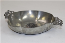 1936 Cohasset Golf Club Open Mixed Foursome 2nd Net Pewter Two-Handled Bowl