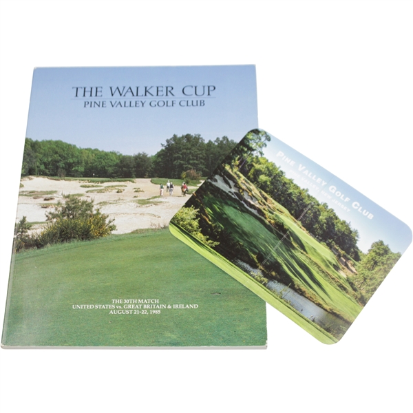 1985 The Walker Cup at Pine Valley Golf Club Official Program with PV Scorecard