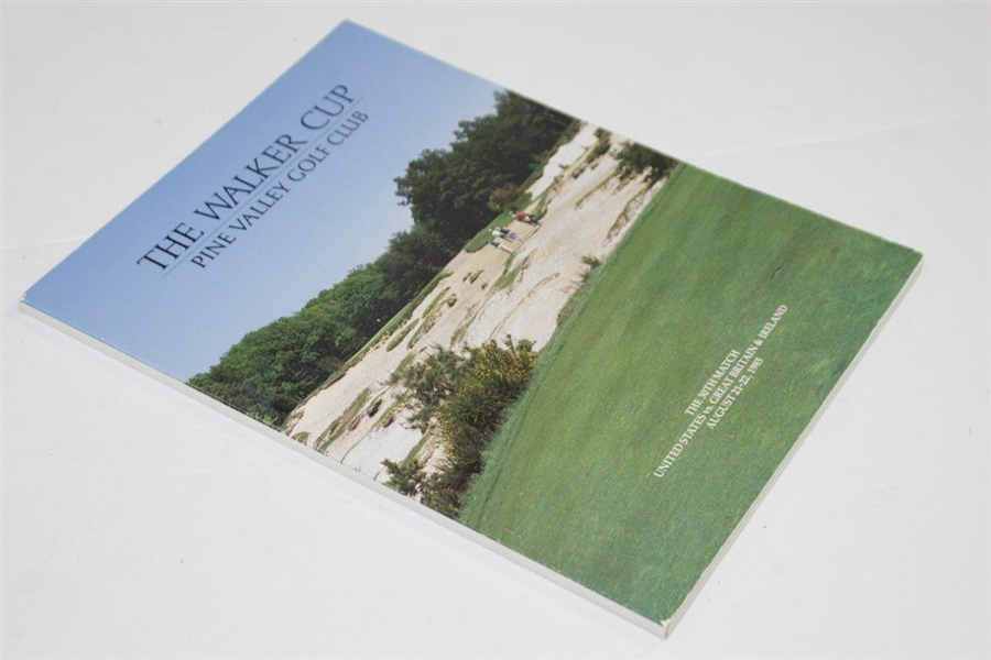1985 The Walker Cup at Pine Valley Golf Club Official Program with PV Scorecard