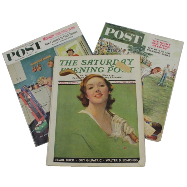 Three The Saturday Evening Post Magazines - April 1933, July 1960, & September 1960