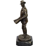 A.W. Tillinghast Bronze/Marble Statue by Ron Tunison - Stands Over a Foot Tall - 17lbs!
