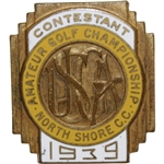 1939 US Amateur at North Shore Country Club Contestant Badge - Bud Ward Winner