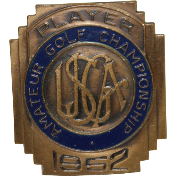 Jack Westlands Personal 1952 US Amateur Winners Contestant Badge - Seattle Golf Club
