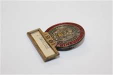 Jack Westland's 1961 US Amateur at Pebble Beach Contestant Badge - Jack Nicklaus Winner