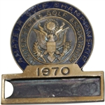 1970 US Amateur at Waverley Country Club Contestant Badge - Lanny Wadkins Winner