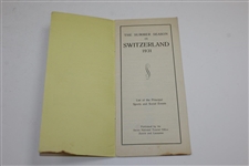 1931 The Summer Season in Switzerland List of Principal Sports & Social Events Booklet