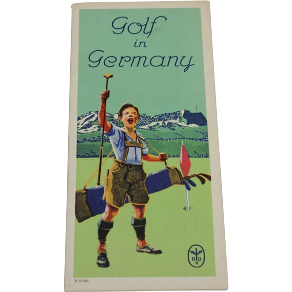 Circa Late 1920s Golf In Germany With Fold-Out Map & Courses Listing Booklet