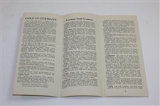Circa Late 1920's Golf In Germany With Fold-Out Map & Courses Listing Booklet