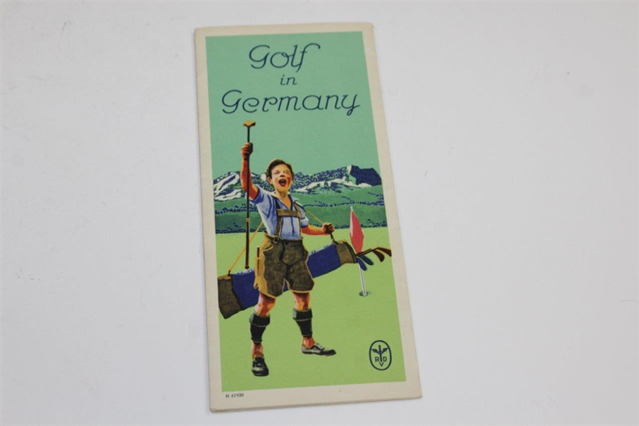 Circa Late 1920's Golf In Germany With Fold-Out Map & Courses Listing Booklet