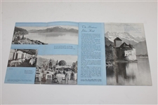 Vintage Switzerland Montreux Palace Booklet with Golf Themed Cover