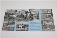 Vintage Switzerland Montreux Palace Booklet with Golf Themed Cover