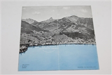 Vintage Switzerland Montreux Palace Booklet with Golf Themed Cover