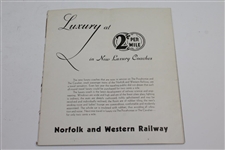 1935 Norfolk & Western Railway Time Tables Booklet - August 26th