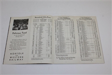 1935 Norfolk & Western Railway Time Tables Booklet - August 26th
