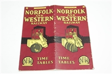 1935 Norfolk & Western Railway Time Tables Booklet - August 26th
