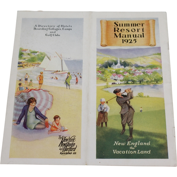 1925 New England the Vacation Land Summer Resort Manual Booklet Listing Golf Clubs & other