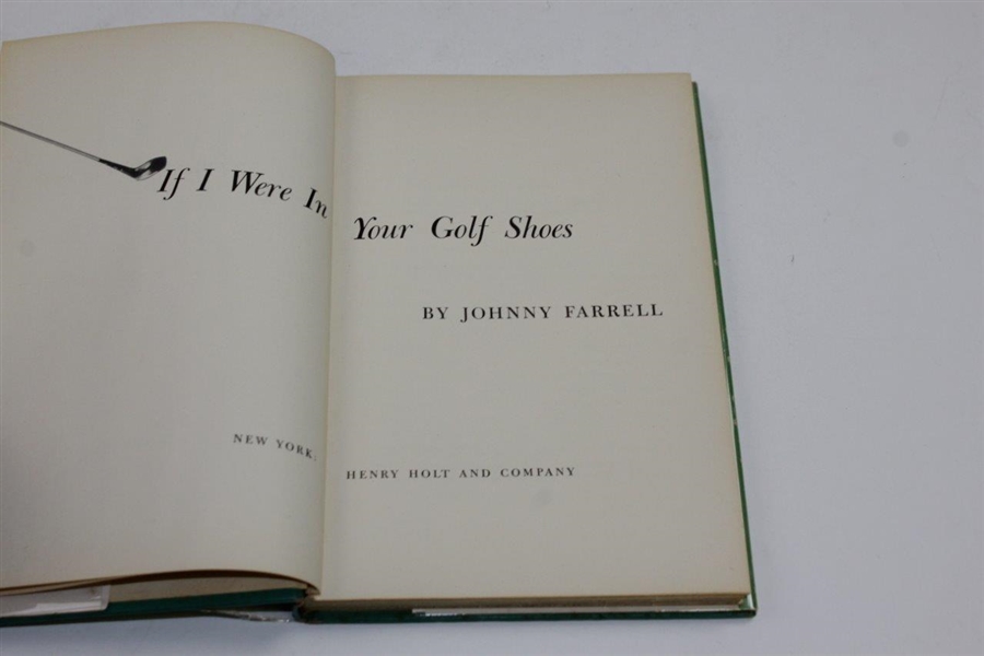 Johnny Farrell Signed & Inscribed 1951 'If I Were In Your Golf Shoes' Book JSA ALOA