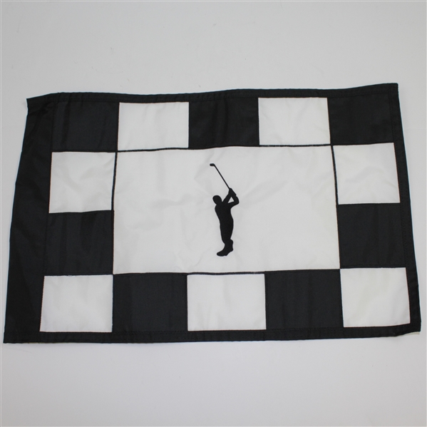 Arnold Palmer Figure Logo Black and White Checkered Flag