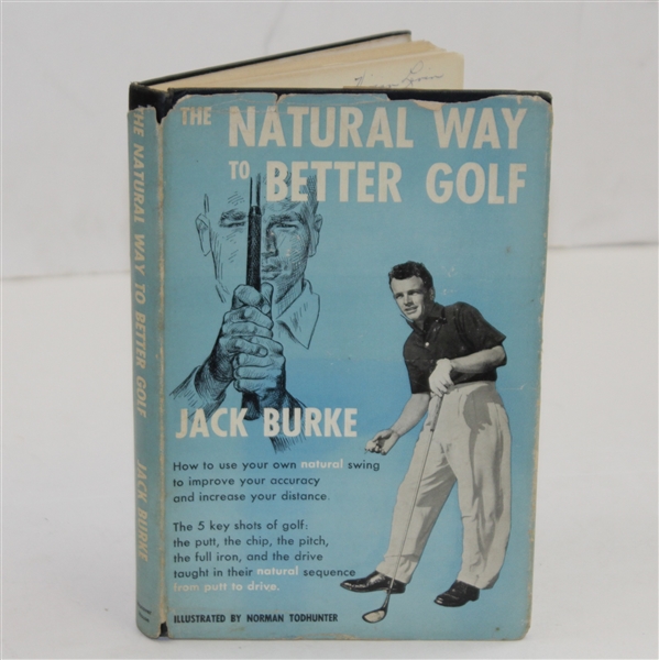 Jack Burke Signed The Natural Way to Better Golf Book JSA ALOA