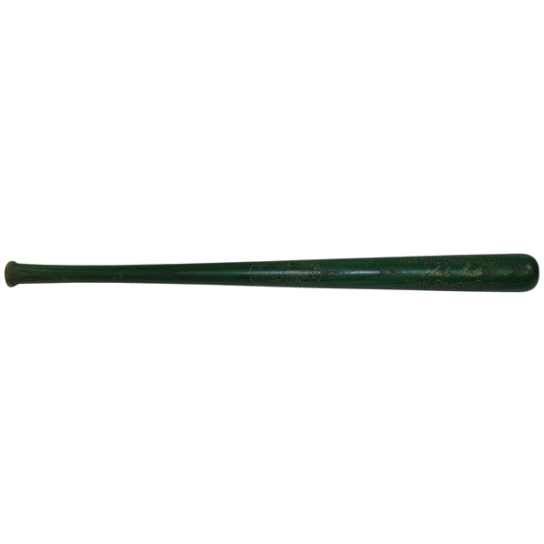 Charles Coody 1971 Masters Champion Green Mini Louisville Slugger Bat