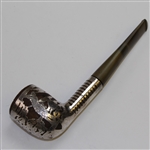 Circa 1920s Silversmith Sterling Silver Tobacco Pipe - 6"