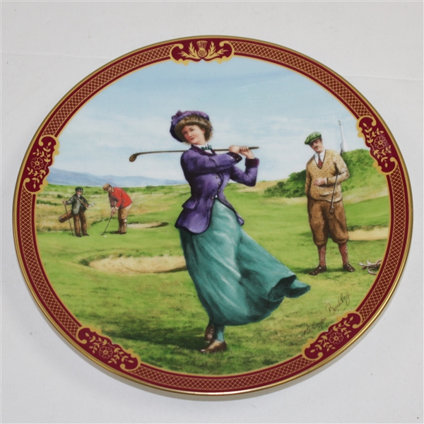 Golfing Collection 'Ladies Day' Ceramic Plate by Royal Worcester - Artist Melvyn Buckley