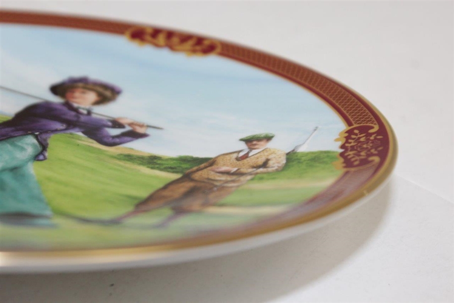 Golfing Collection 'Ladies Day' Ceramic Plate by Royal Worcester - Artist Melvyn Buckley