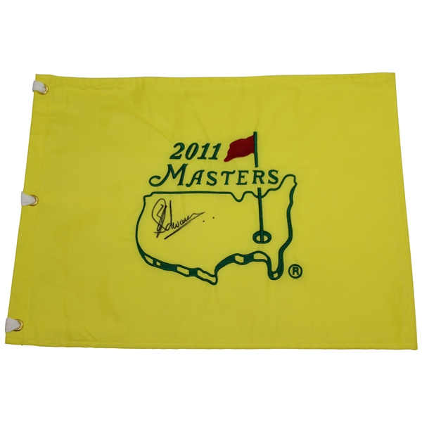 Charl Schwartzel Signed 2011 Masters Embroidered Flag JSA ALOA