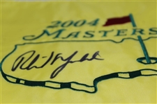 Phil Mickelson Signed 2004 Masters Embroidered Flag JSA ALOA