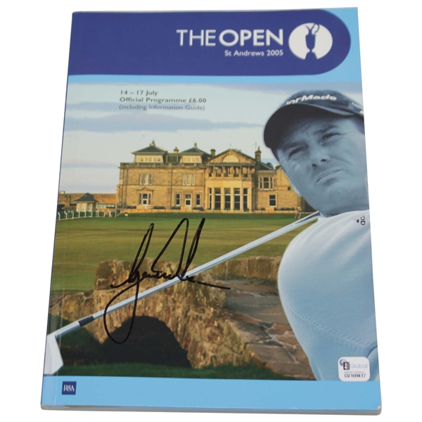Tiger Woods Signed 2005 The OPEN at St. Andrews Program JSA ALOA