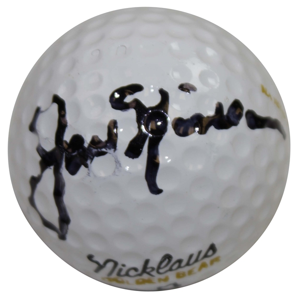 Jack Nicklaus Signed MacGregor Golden Bear Logo Golf Ball JSA ALOA