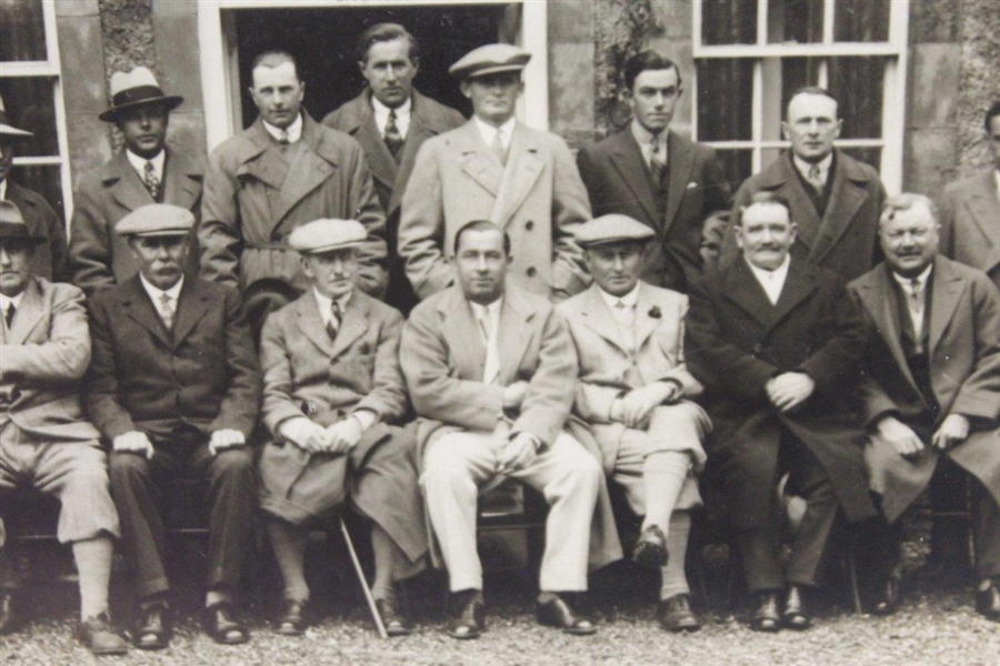 1929 Original Photo of Walter Hagen at Muirfield OPEN with Legends by Rushbrook Photo
