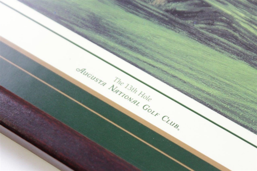 Augusta National Golf Club Wood Serving Tray - Linda Hartaugh 13th Hole Depicted