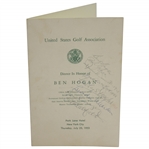 Bobby Jones, Ben Hogan, Francis Ouimet, & others Signed 1953 USGA Hogan Honor Dinner Program JSA FULL #BB50942