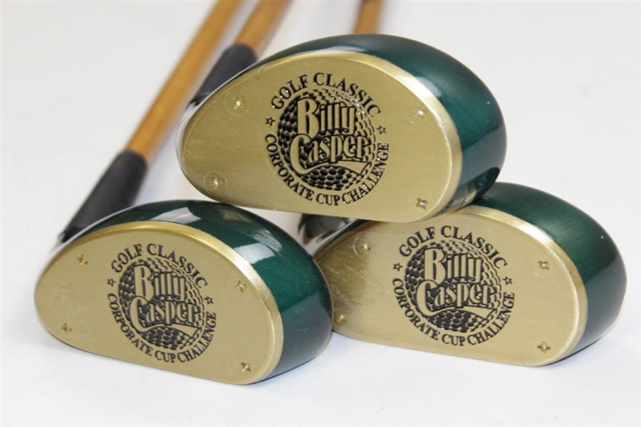 Three (3) Billy Casper Corporate Cup Challenge Golf Classic St. Andrews Comm. Putters with Headcoveers