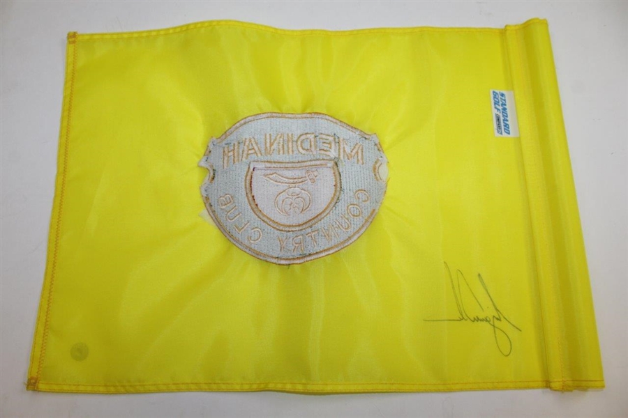 Tiger Woods Signed Medinah Country Club Embroidered Flag JSA ALOA