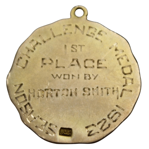 Horton Smith's 1923 The Country Club of Springfield Missouri Challenge 1st Place Winner's Medal