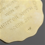 Horton Smith's 1929 Inaugural Greater Pensacola Open Golf Tournament Winner's 14k Gold Medal