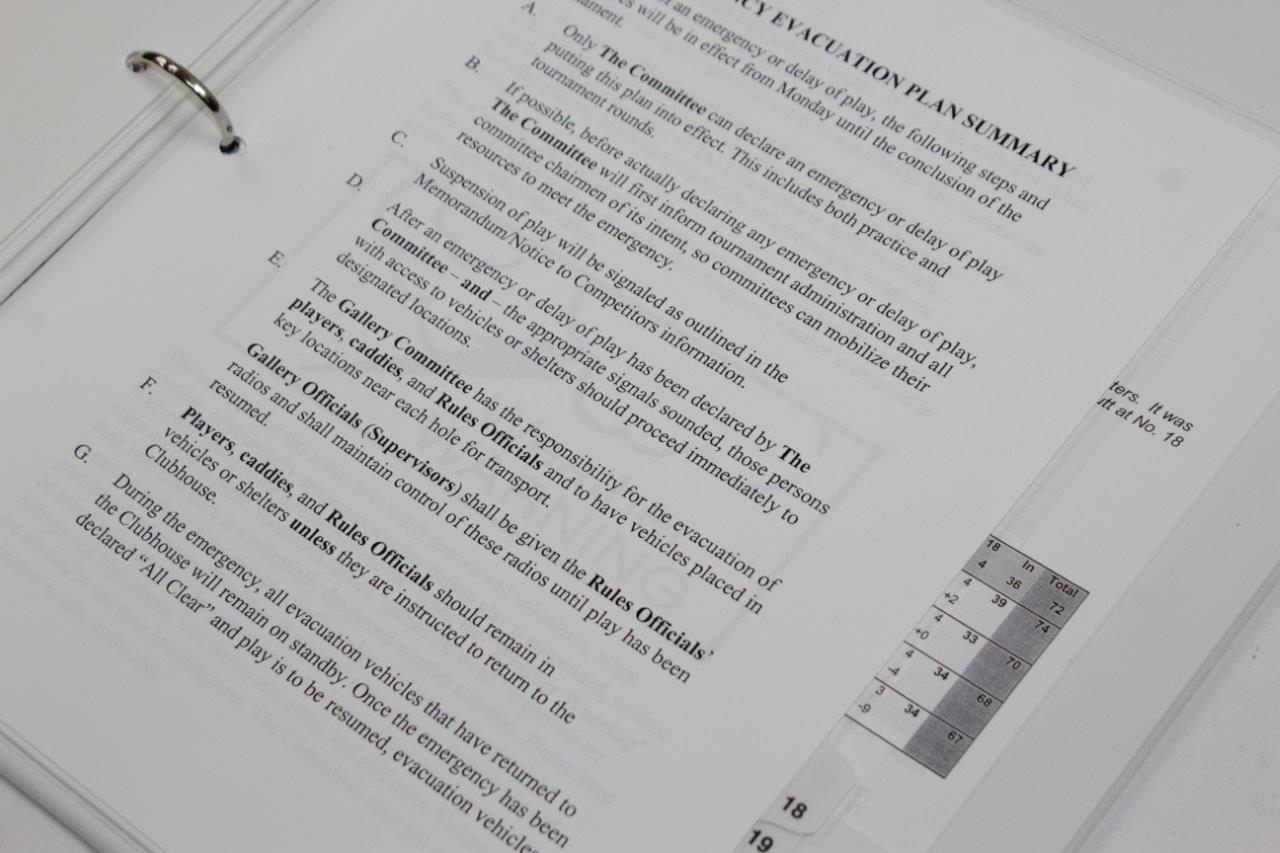 Lot Detail - 1998 Masters Tournament Rules Committee Binder