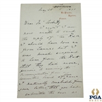 1893 Handwritten Letter to Corbett from Woodward Regarding Ruling at Cannes Golf Club - May 25th