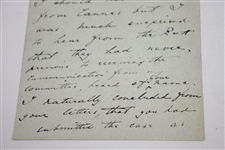 1893 Handwritten Letter to Corbett from Woodward Regarding Ruling at Cannes Golf Club - May 25th