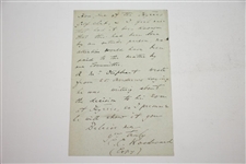 1893 Handwritten Letter to Corbett from Woodward Regarding Ruling at Cannes Golf Club - May 25th