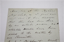 1893 Handwritten Letter to Corbett from Woodward Regarding Ruling at Cannes Golf Club - May 25th