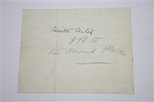 1893 Handwritten Notecard Containing St Andrews Caddie on How Golf Was Played - April 28th