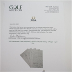1893 Handwritten Letter Regarding Cannes Golf Club Ruling - 5 Pages - April 10th