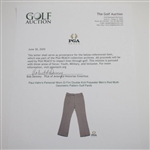 Paul Hahn's Personal Worn Di Fini Double Knit Polyester Men's Red Multi-Geometric Pattern Golf Pants